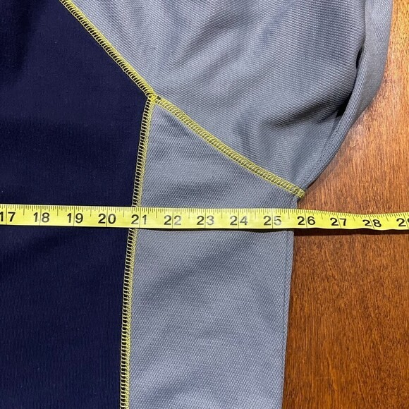 Bugle Boy Vintage 1/4 Zip Athletic Navy Grey Top Big & Tall Polyester Men's XXL - Picture 7 of 8